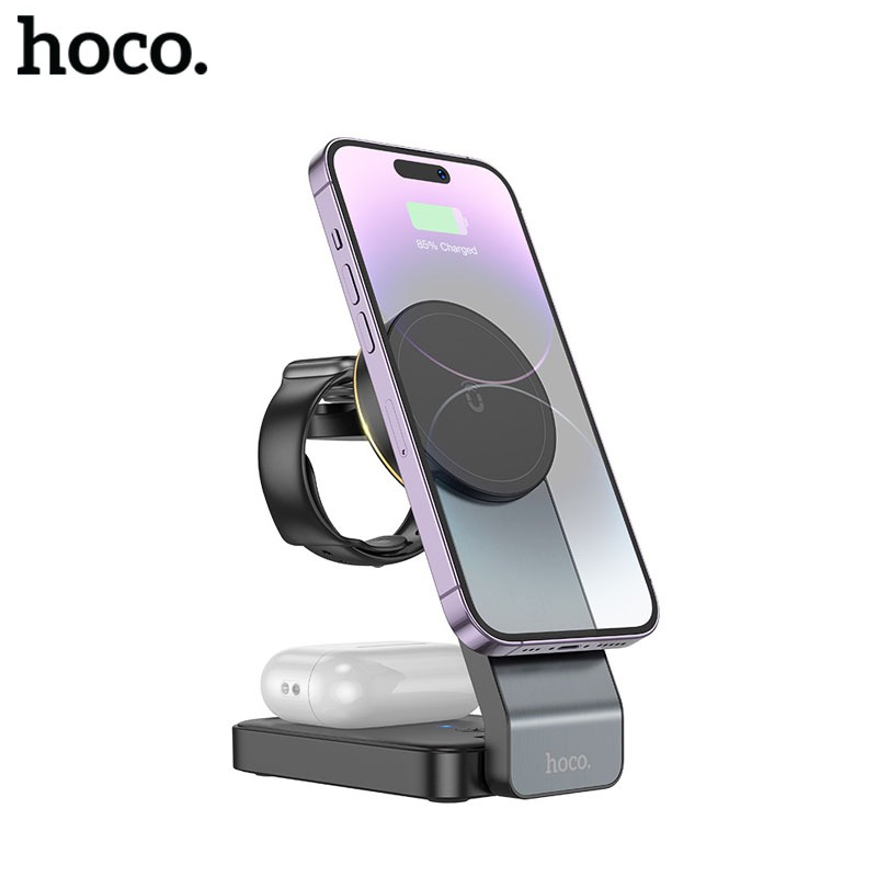 Đế sạc nhanh không dây 3in1 CQ3 hoco