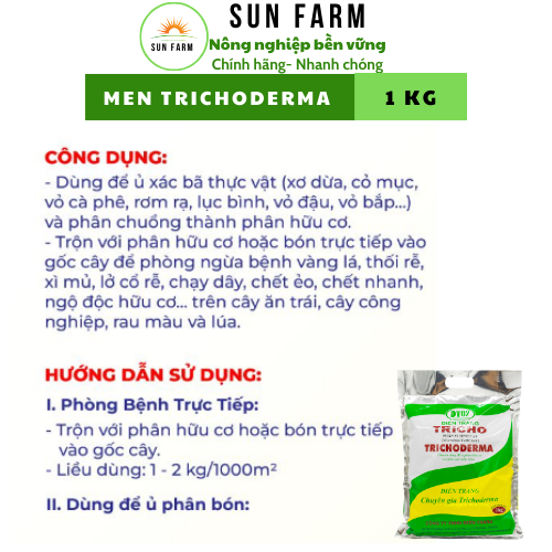 100g trichoderma (dạng chiết) phòng trừ nấm bệnh, ủ phân
