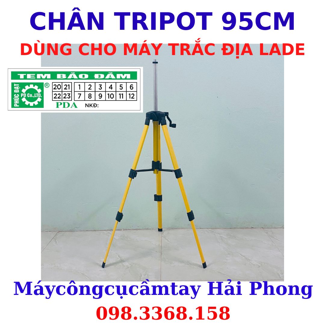 CHÂN MÁY TRẮC ĐỊA LADE 95CM ( CHÂN TRIPOT ) . CHÂN MÁY BẮN CỐT LADE 95CM.