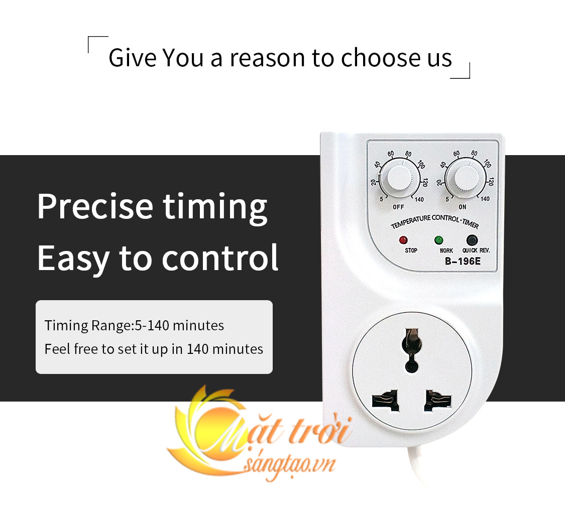 Ổ cắm hẹn giờ bật tắt luân phiên B-196E