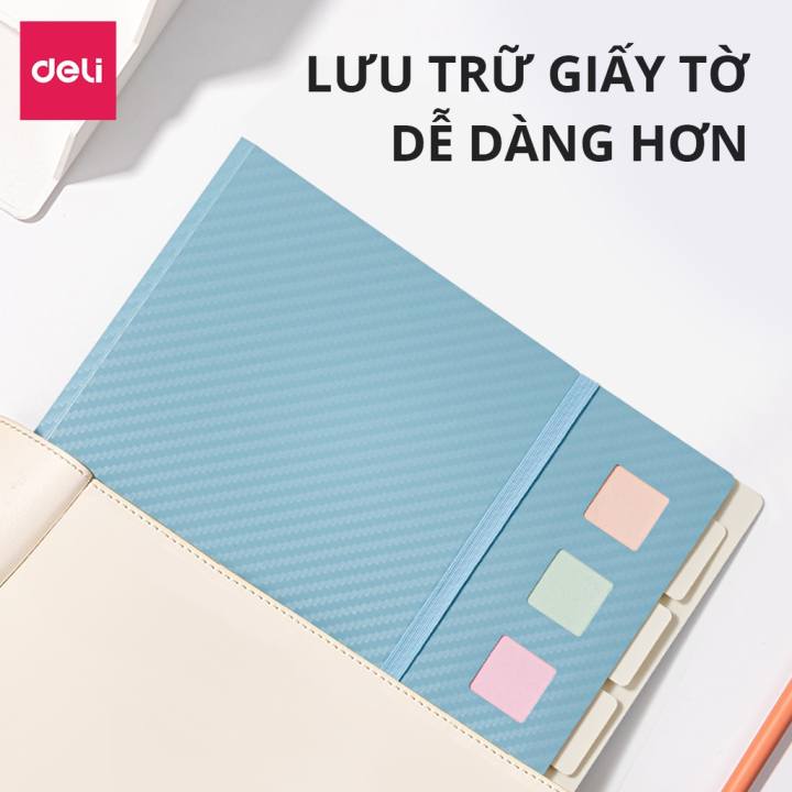 File lá văn phòng A4 Deli - 20/30/40/60 lá - chất liệu PP cao cấp - Nhiều màu - PQ601/PQ602 - Hình ảnh 5