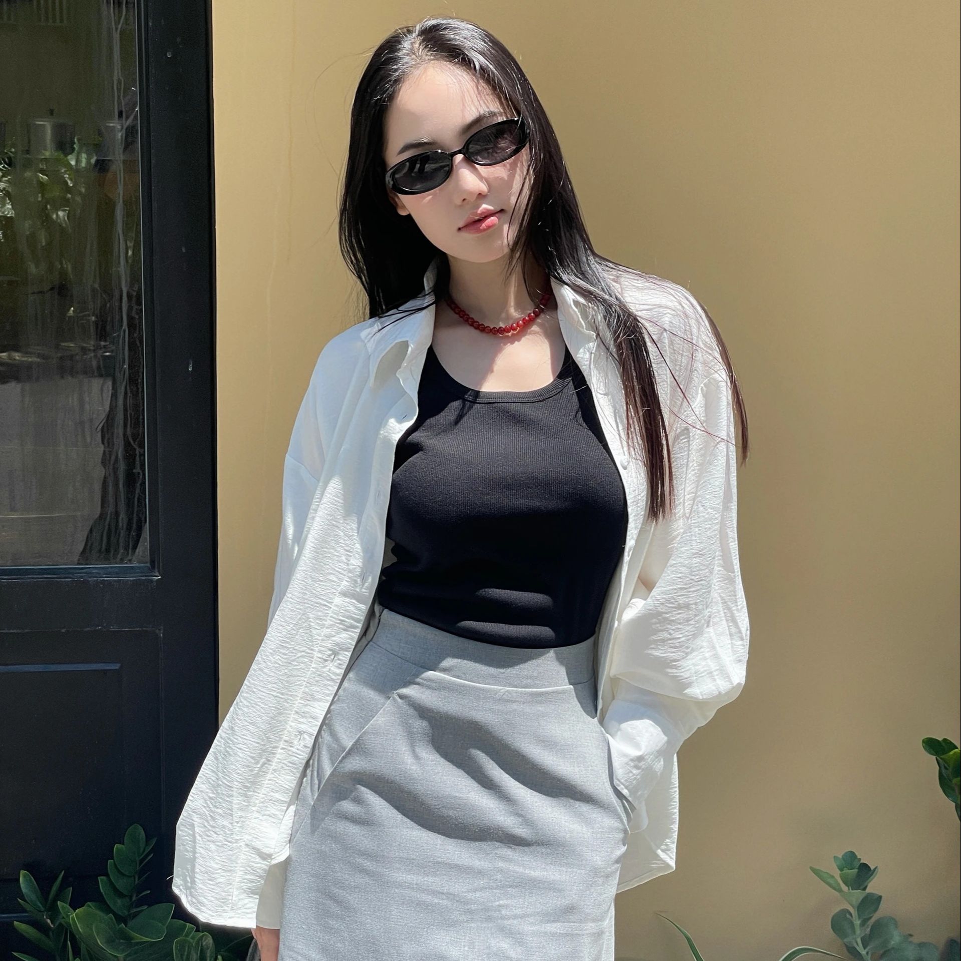 Áo sơ mi nữ tay dài dáng rộng Oversize Shirt Maxy Workshop