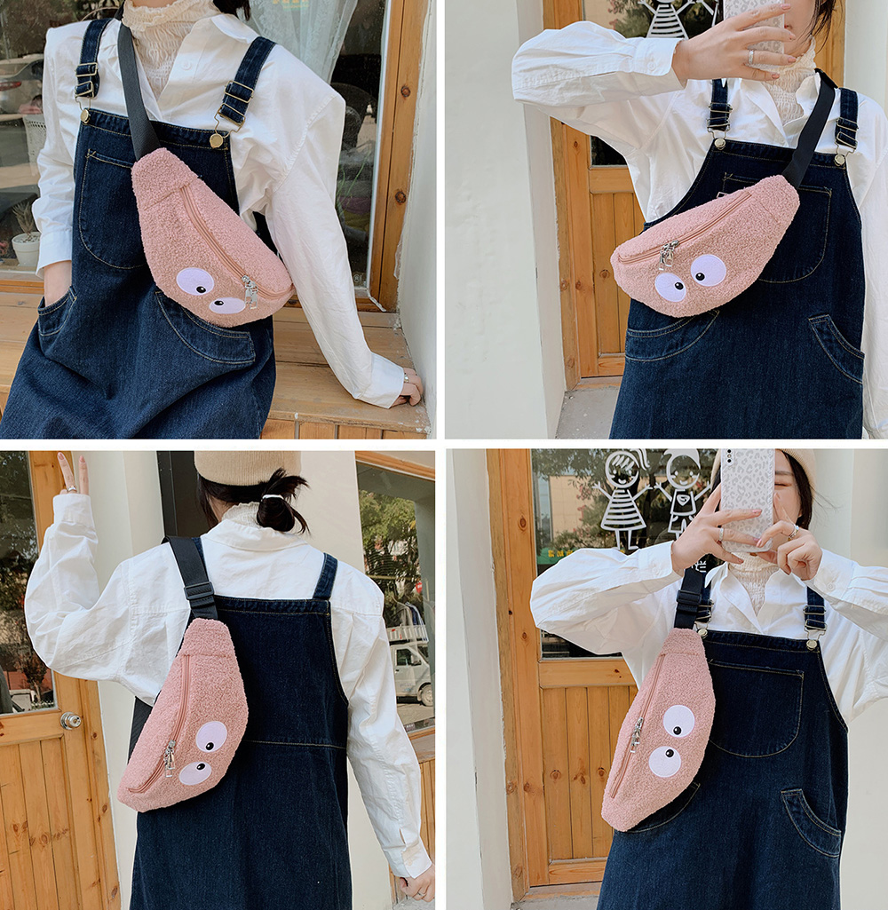 Túi Lông Bao Tử Phối Đôi Mắt Korea Style - 100style