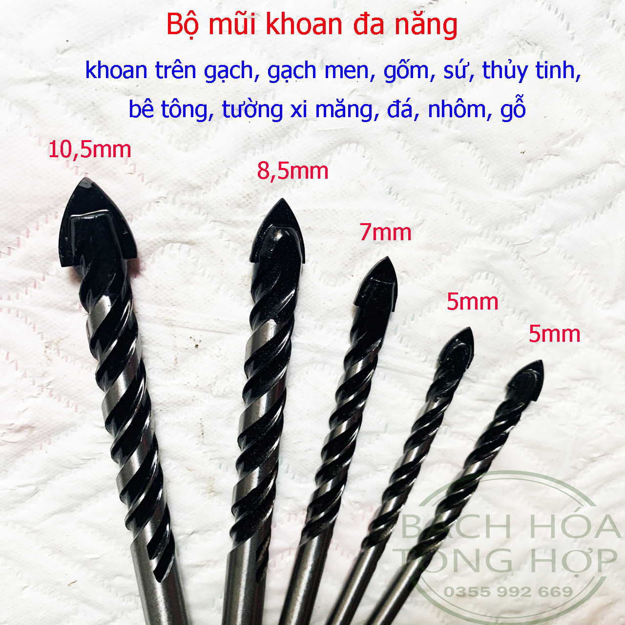 Bộ 5 mũi khoan đa năng