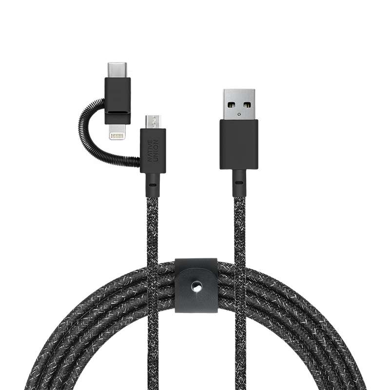 Dây Cáp Sạc 3 in 1 Native Union BELT CABLE UNIVERSAL ZEBRA 2m