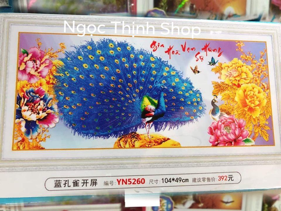 Tranh đính đá gia hòa vạn sự hưng yn5260 kích thước:104x49 cm
