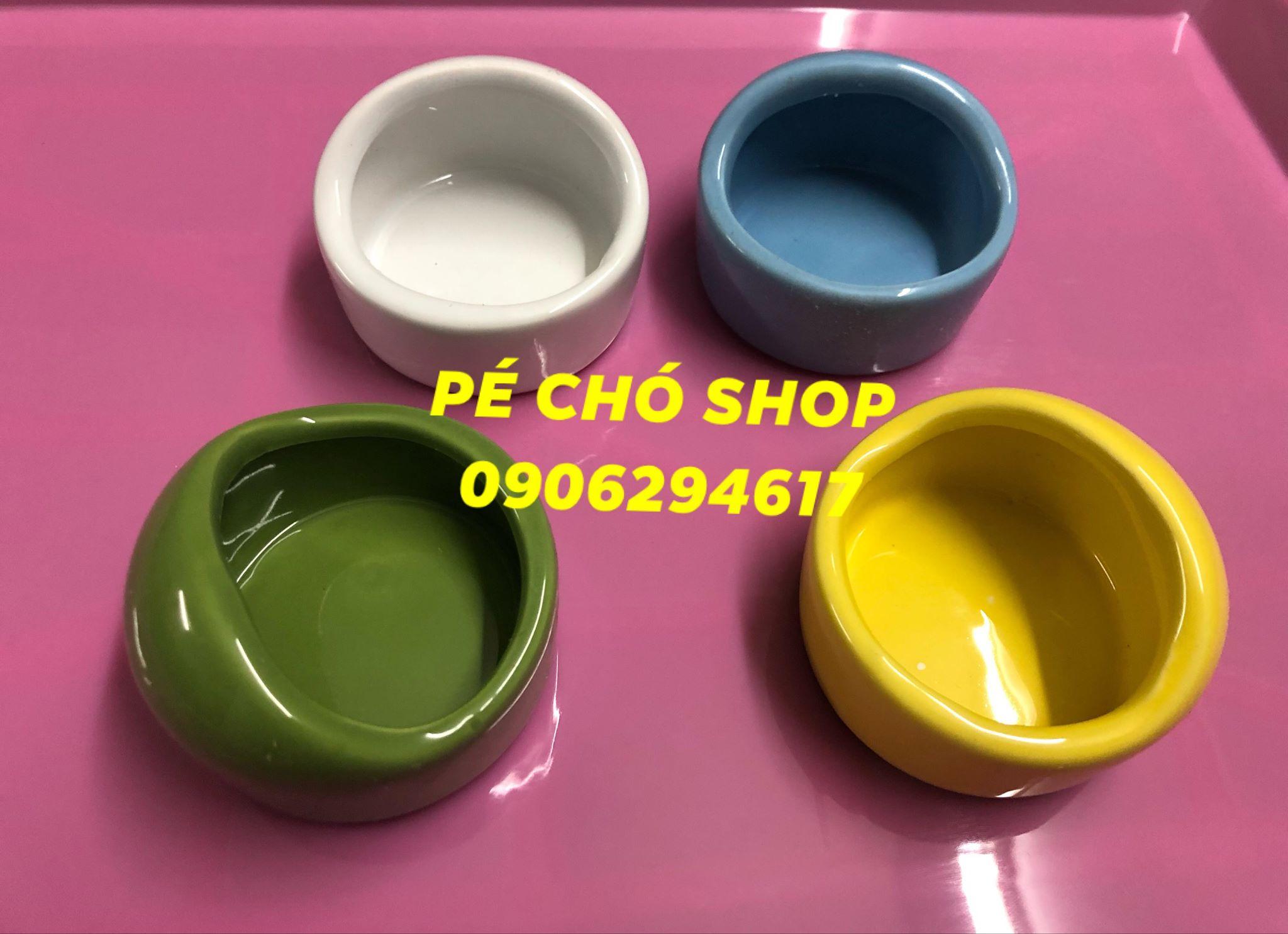 [HCM]Chén SỨ nguyên chất mái vòm đựng thức ăn cho hamstersóc...