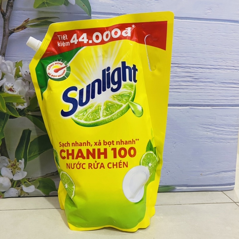 Nước rửa chén Sunlight 3,5kg/ túi Sạch bong an toàn cho mọi loại da