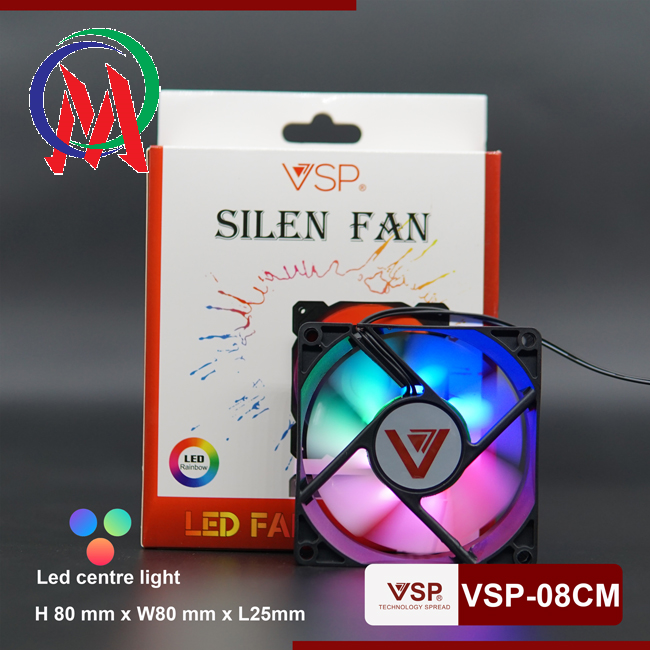 [HCM]Fan Case V-08cm LED(8cm) - Bảo Hành 3 Tháng