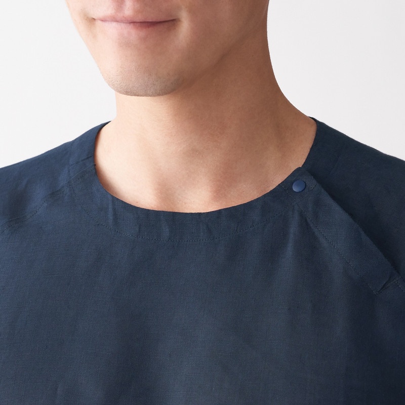 Muji Áo French Linen Washed