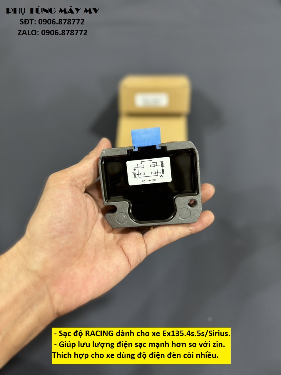 Sạc độ Racing dành cho xe Ex135.4s.5s/Sirius