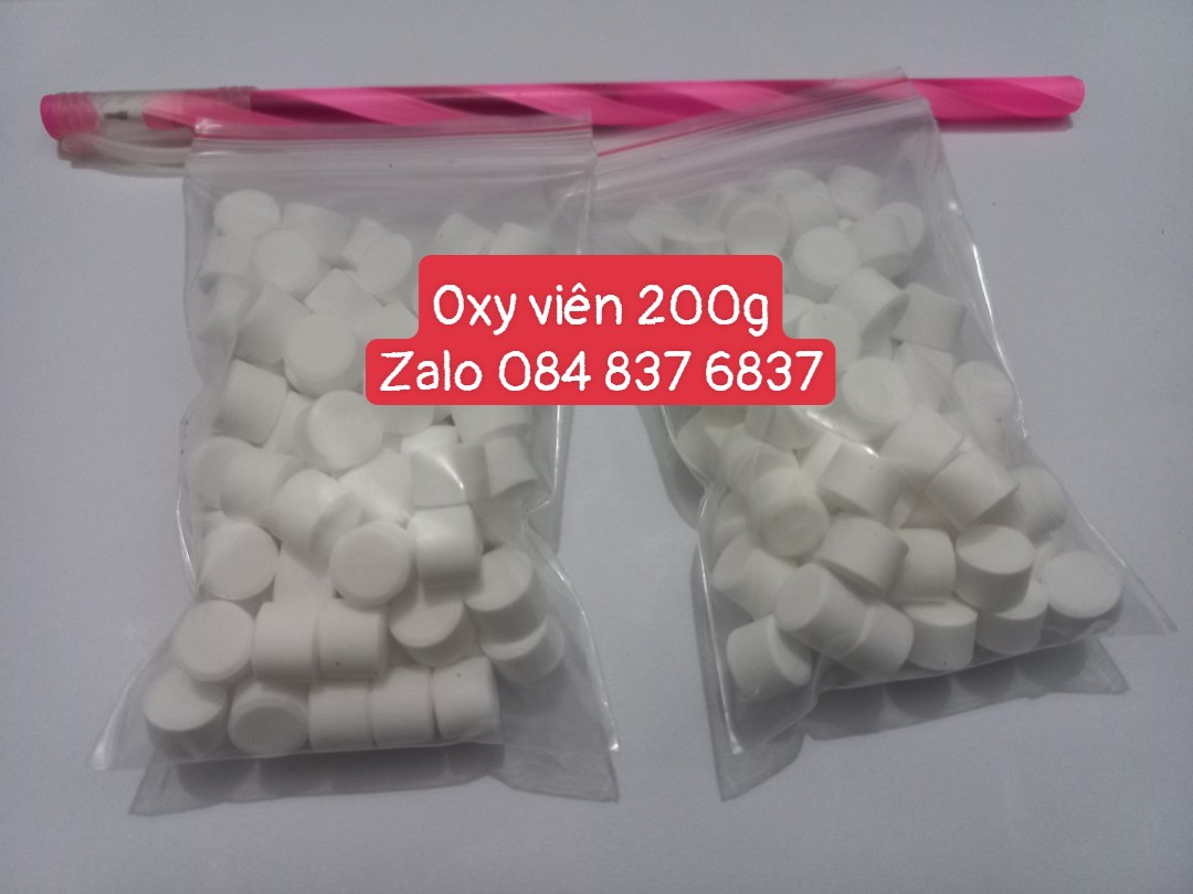 100 viên oxy viên, viên oxy câu cá, viên sủi oxy cho hồ cá khi cúp điện