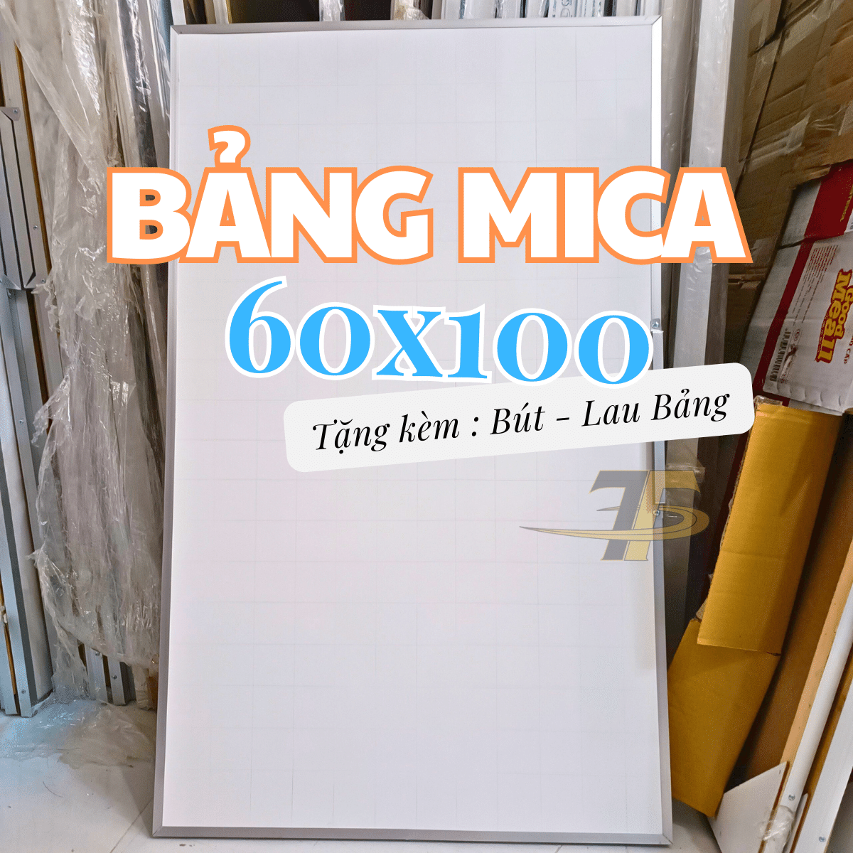 Bảng mica trắng 60 x 100cm viết bút lông + tặng 01 bút lông bảng wb03