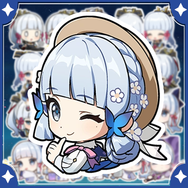 [Genshin Impact] Sticker Ayaka Kamisato - Hình dán chibi ayaka ( set 21 hình )