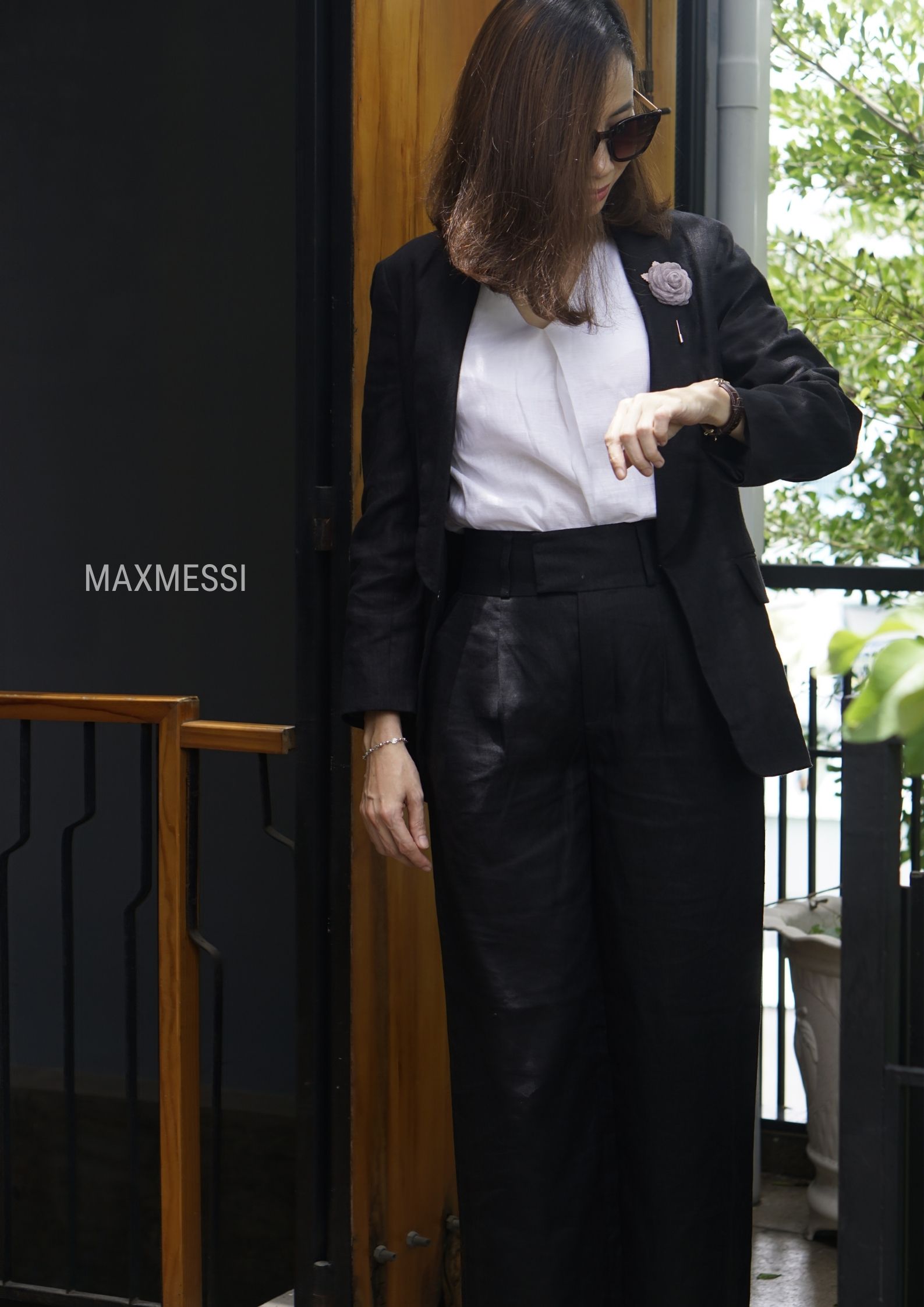 [HCM]Quần linen cạp cao ống suông GINGER - MaxMessi