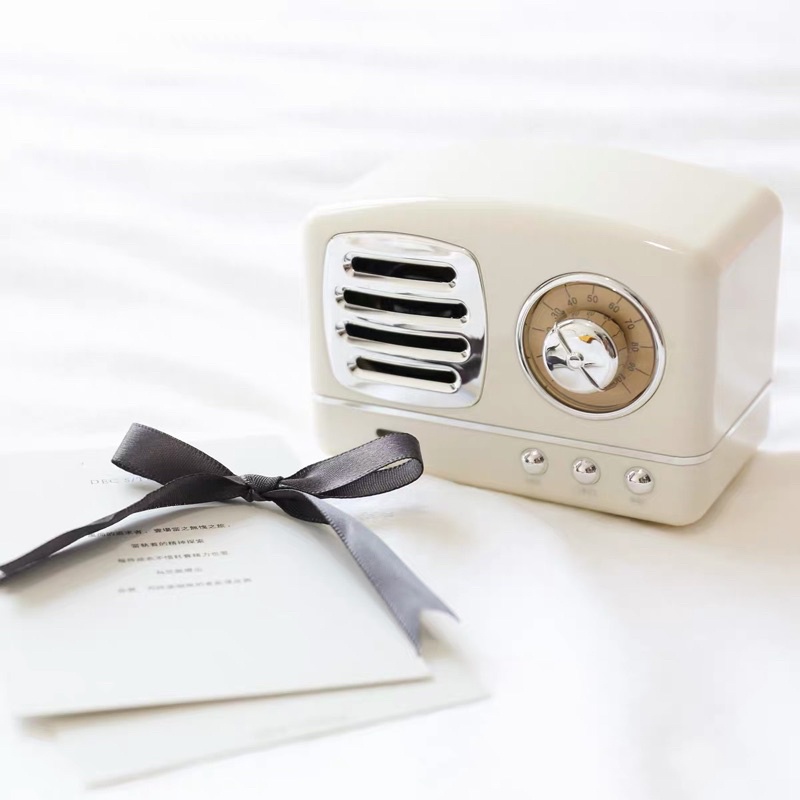 Loa Bluetooth Mini Vintage Phong Cách Retro (Ảnh Thật)