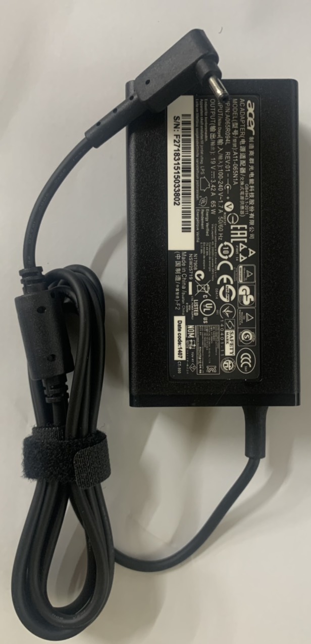 [HCM]Sạc Laptop Acer 19V – 2.37A/3.42A ZIN chân nhỏ( Đầu 3.0x 1.1)