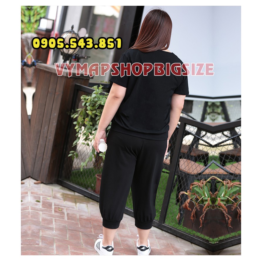 [HCM]Quần Alibaba Lửng (Màu Đen)Oversize 50-95Kg