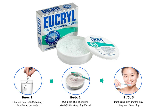 Kem và Bột Đánh Răng Làm Trắng Răng Eucryl