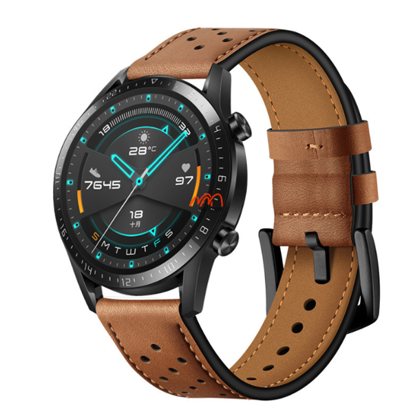 Dây da đục lỗ huawei watch gt2 / gt1