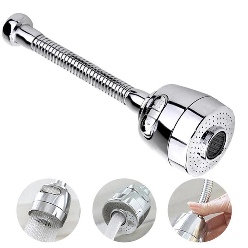 Đầu vòi rửa chén bát tăng áp Inox 304 điều hướng xoay 360 độ 3 chế độ tiết kiệm nước phù hợp với nhiều loại vò tặng kèm chuyển đổi đầu thu xuống 15-22 mm