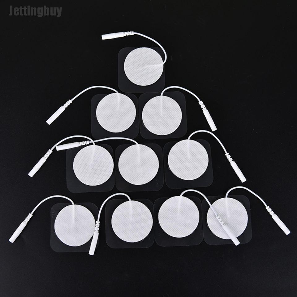 10pcs Tens Therapy Round Electrode Pads Electrode Patch For Therapy Machine 4cm