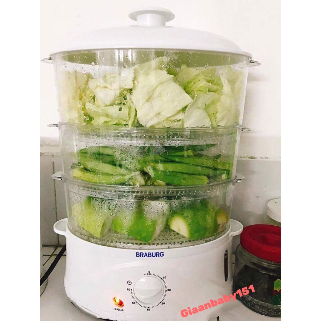 Nồi Hấp Điện 3 Tầng Braburg