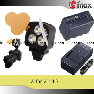 Đèn Led Video Zifon ZF-T3 Version II (New) + Bộ 01 pin Sony NP-F970 và 01 sạc BC-V615 thumbnail