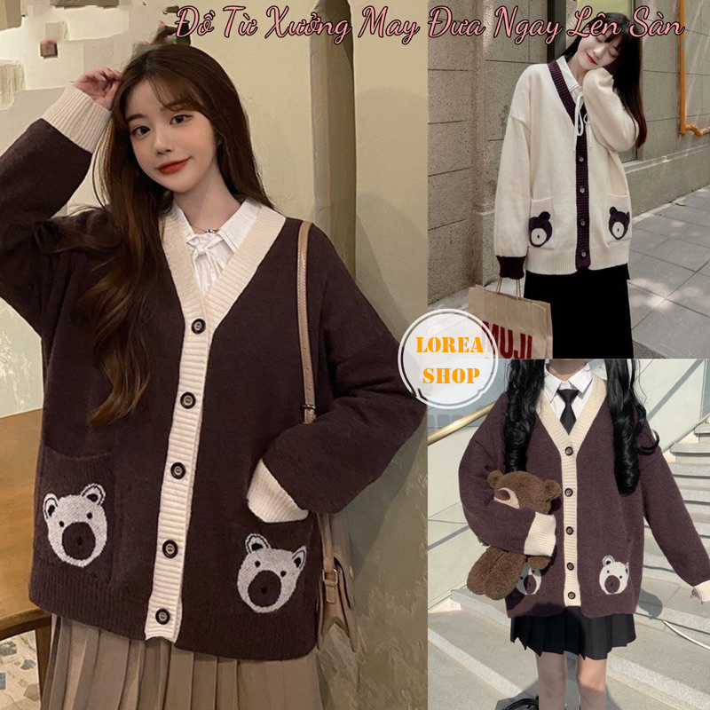 Áo Khoác Cardigan Trắng Nâu Túi Gấu Nữ form rộng xinh xắn chất liệu Nỉ Bông | Lazada.vn Áo Khoác Cardigan Trắng Nâu Túi Gấu Nữ Form Rộng Xinh Xắn Chất Liệu Nỉ Bông | Lazada.Vn