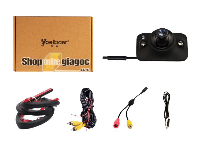 Camera gắn gương cập lề xoay 360 độ 2 LED