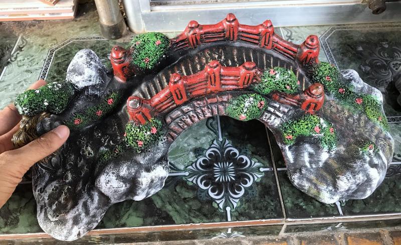 CẦU TRANG TRÍ HỒ CÁ NON BỘ DÀI 40x23x16CM
