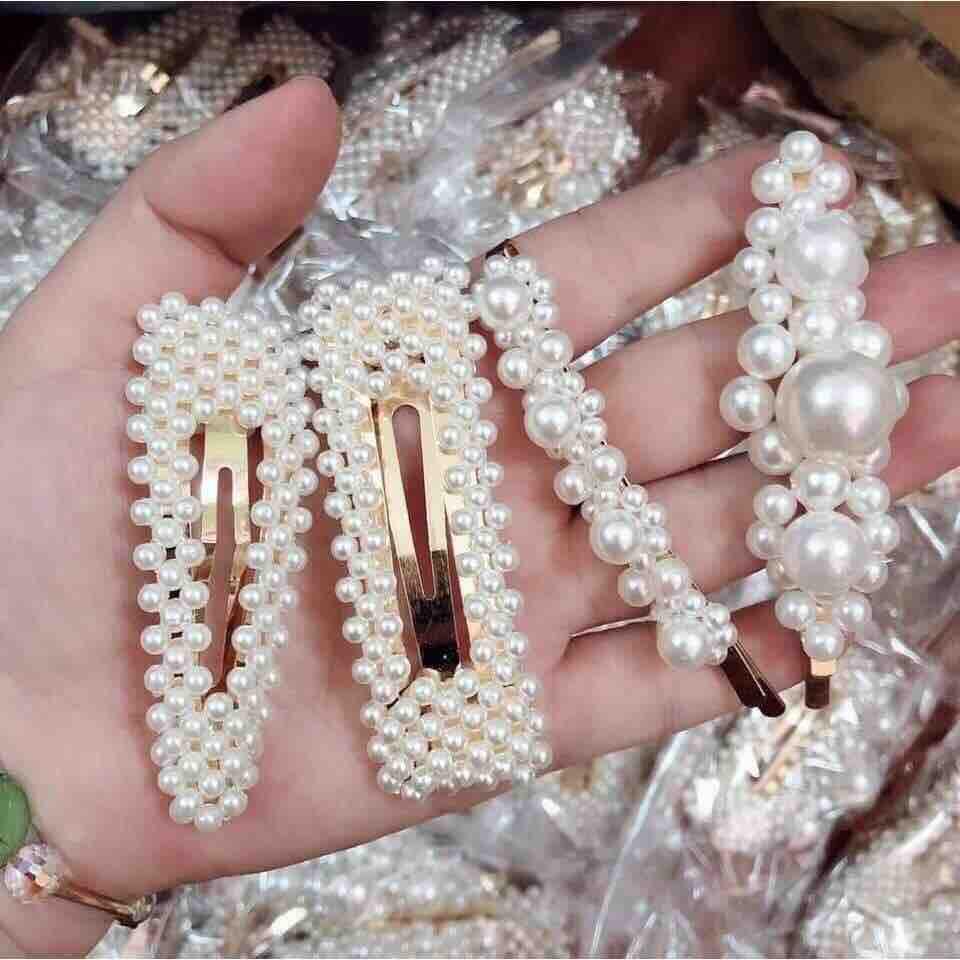 [HCM]Set 4 kẹp tóc ngọc trai mẫu mới