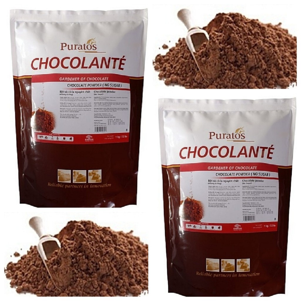 BỘT CACAO KHÔNG ĐƯỜNG NGUYÊN CHẤT PURATOS chia lẻ  100gram