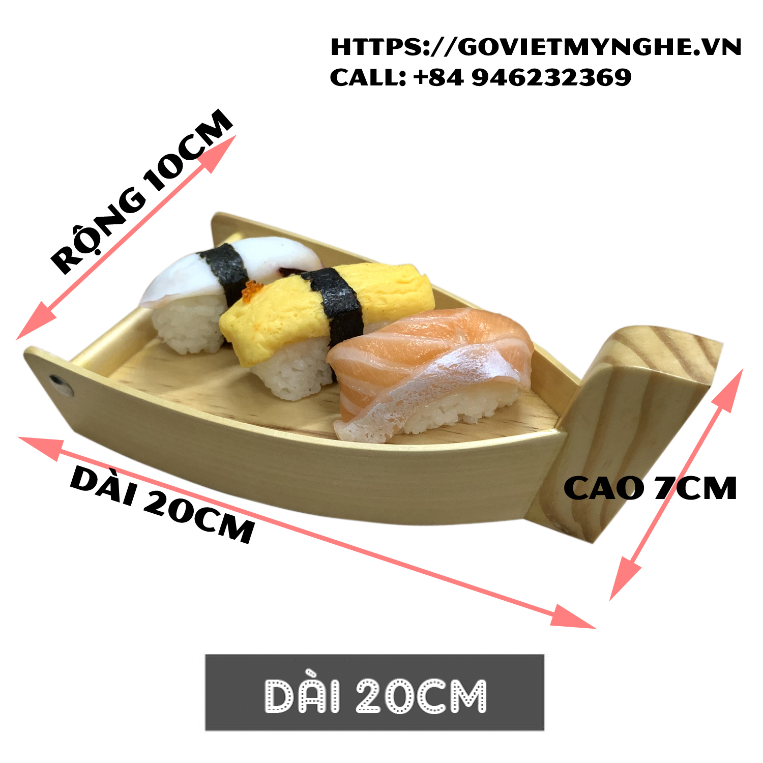 Sushi - Sashimi Serving Wooden Chopping