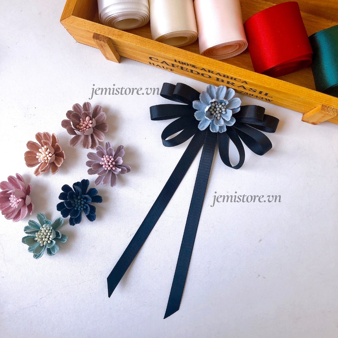 Nơ cài áo - Tag cài cổ áo sơ mi nữ handmade