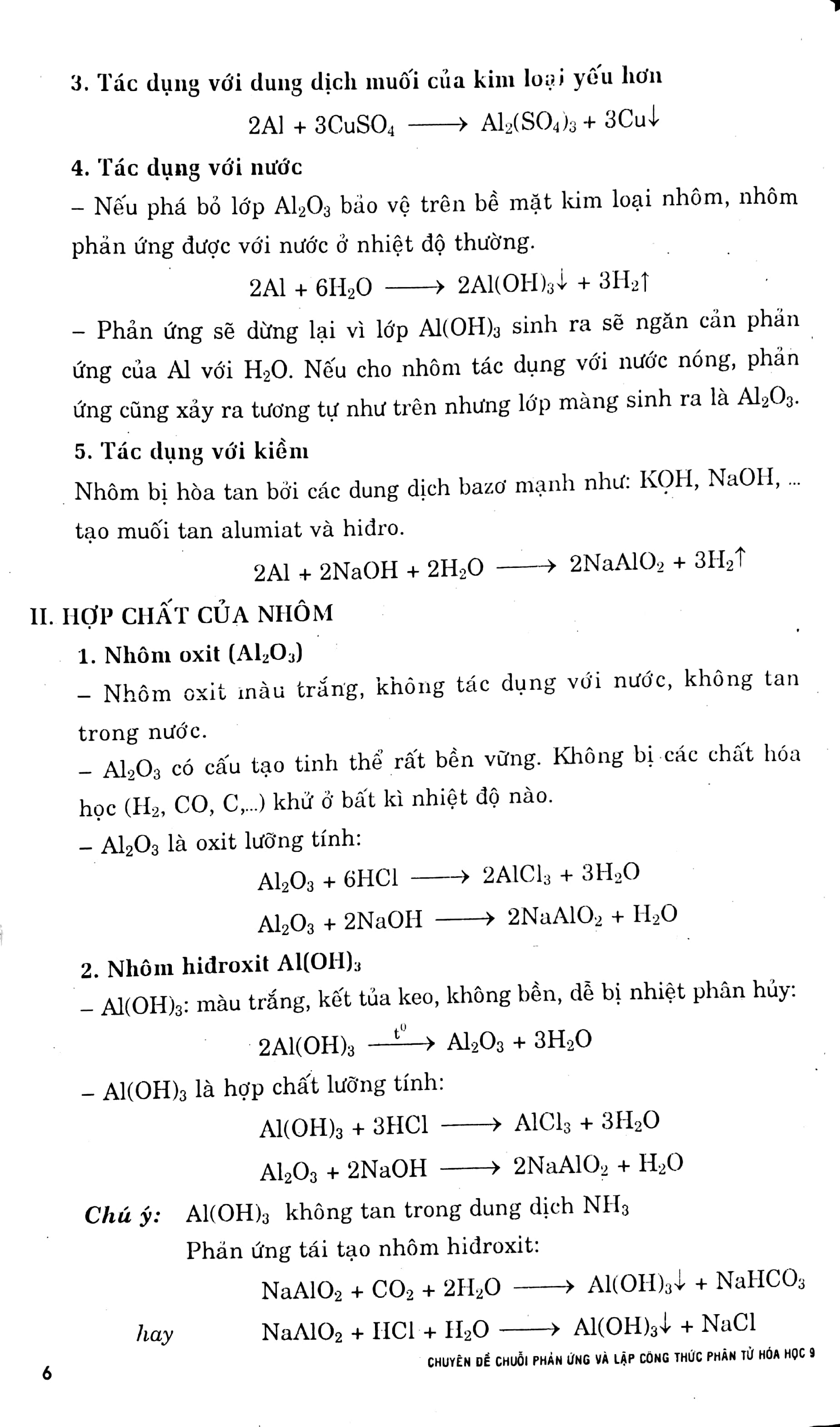 Fahasa - Chuyên Đề Chuỗi Phản Ứng - Lập Công Thức Phân Tử Hóa Học 9