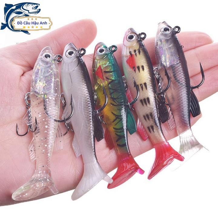 Mồi Câu Cá Giả nhựa mềm 14g lưỡi siêu bén  (cam kết đổi trả trong 2 tuần đầu)
