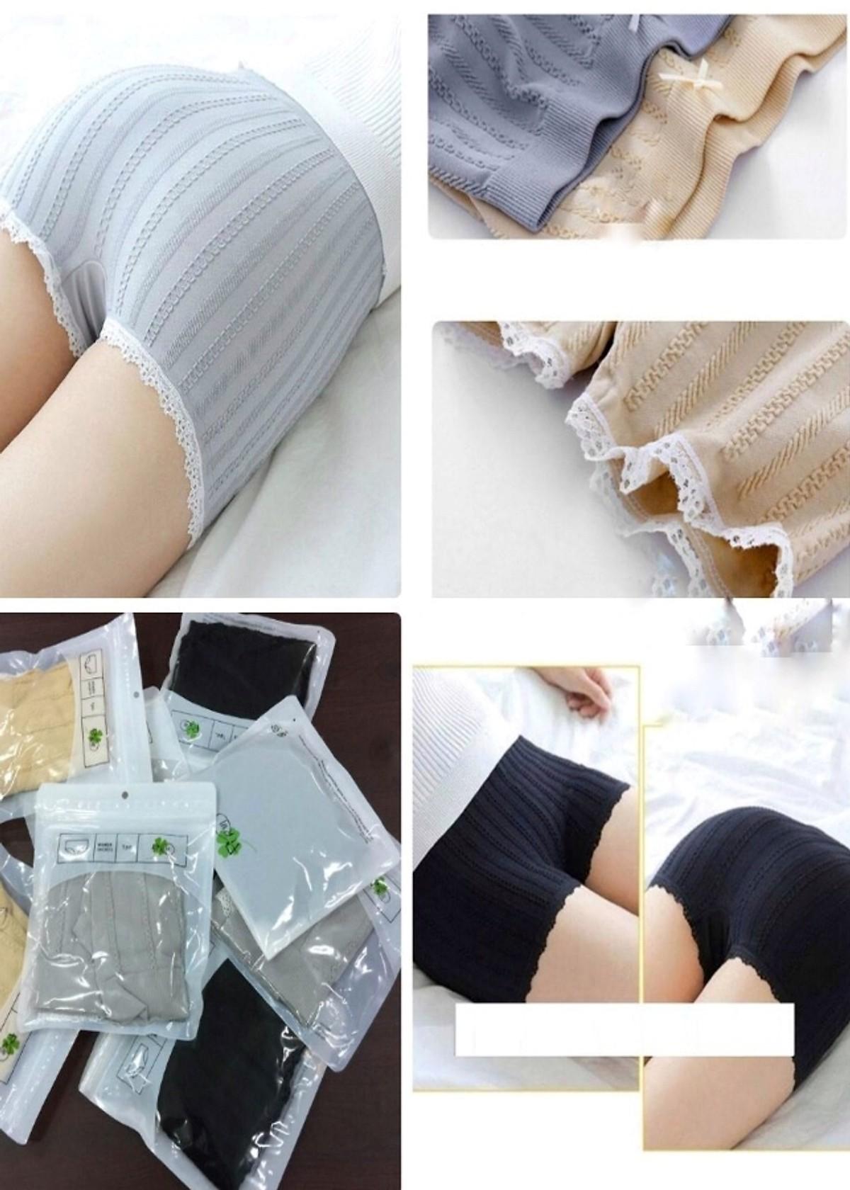 Quần đùi short mặc trong váy gân tăm