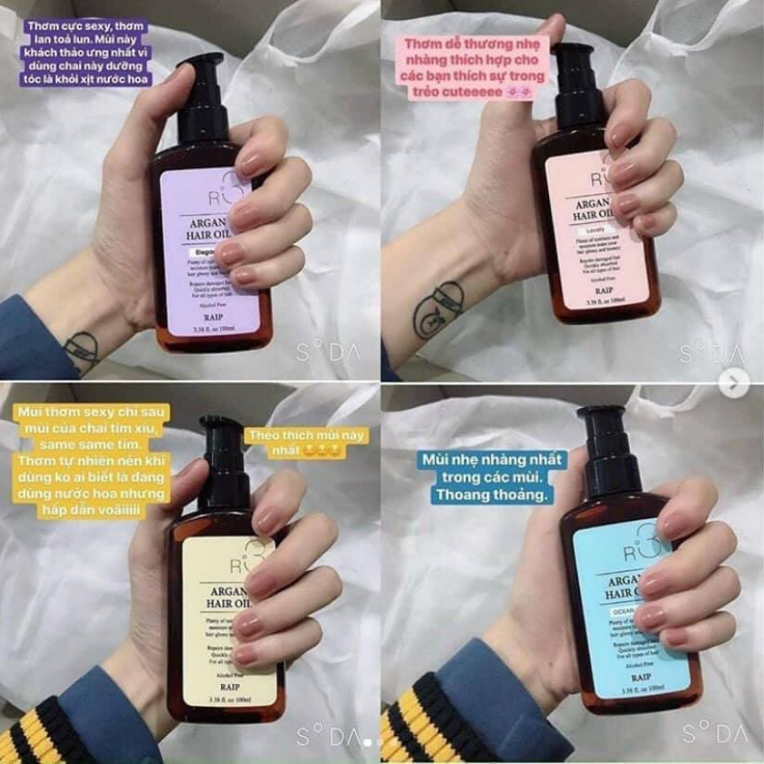 Dầu dưỡng tóc Argan oil Raip R3