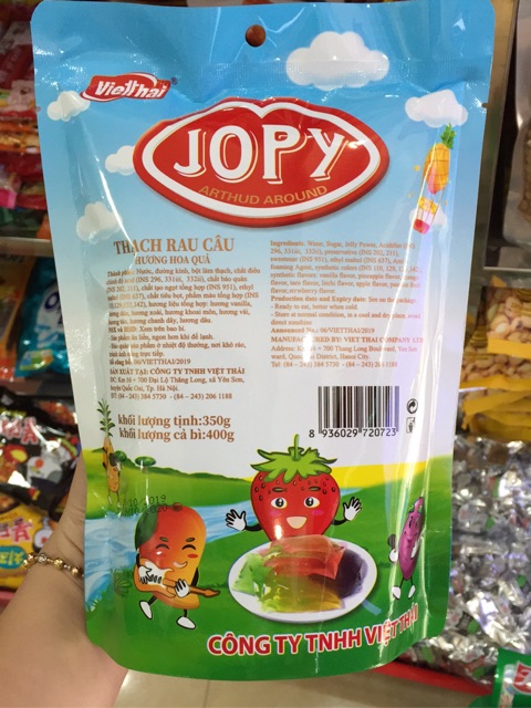 Kẹo thạch rau câu Jopy Việt Thái 360g