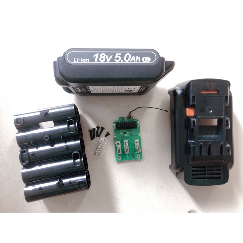 Bộ vỏ , mạch pin Panasonic 18v 2 hàng Cell 18650