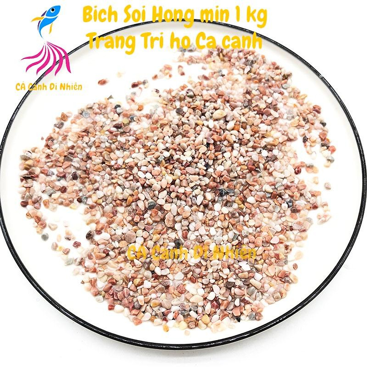 Bịch sỏi Hồng Mịn 1 KG trang trí hồ cá cảnh - Sỏi hồng hạt nhỏ
