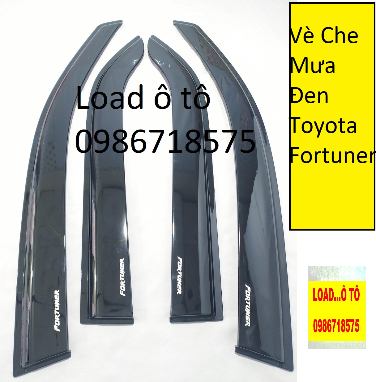 Vè che mưa đen xe fortuner 2022-2014 mẫu vè đen cao cấp