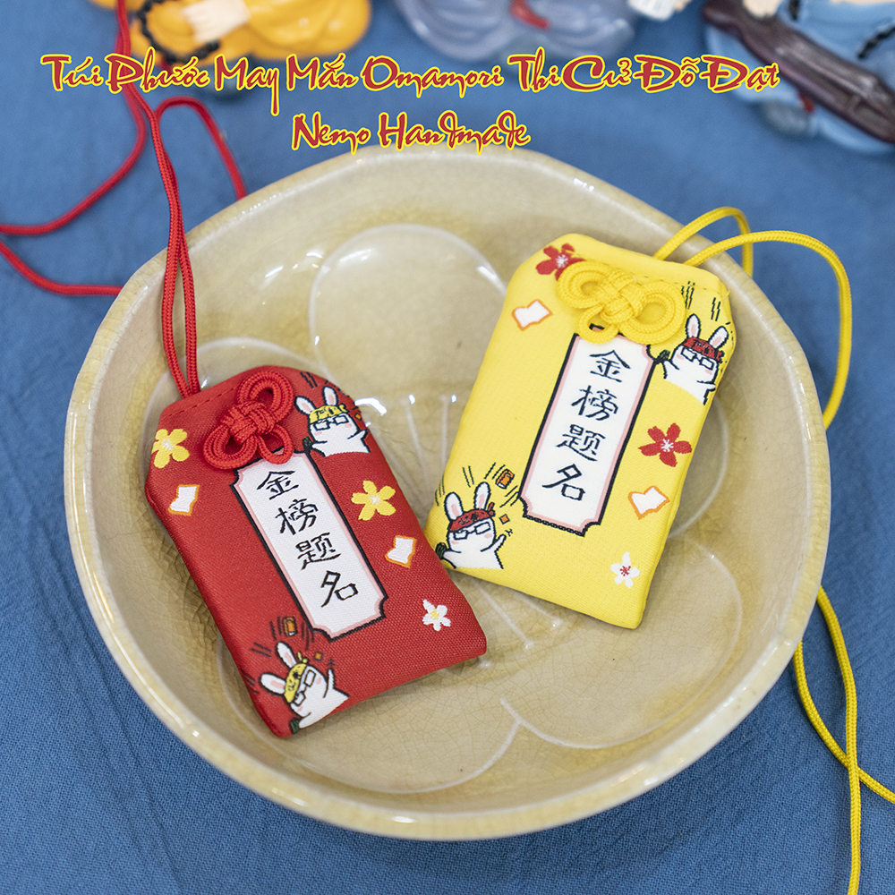 Túi Phước Omamori Thi Cử Đỗ Đạt, Kèm Quà Tặng Nemo Handmade - OMHT2M