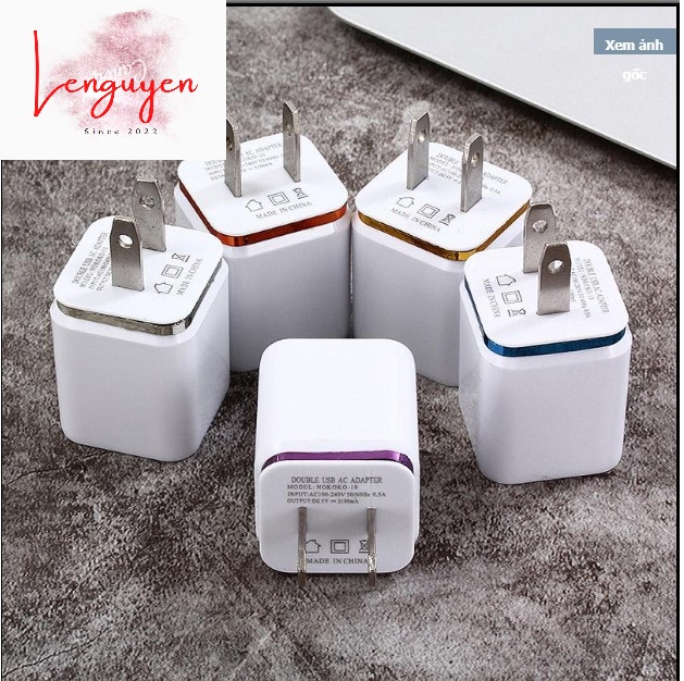 Cốc sạc 5v 2 cổng 1A và 2A