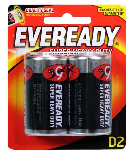 [HCM]Pin Đại D Eveready Super Heavy Duty(Con Mèo) 1.5V (vỉ 2 viên)[Nhập Khẩu Indonesia]
