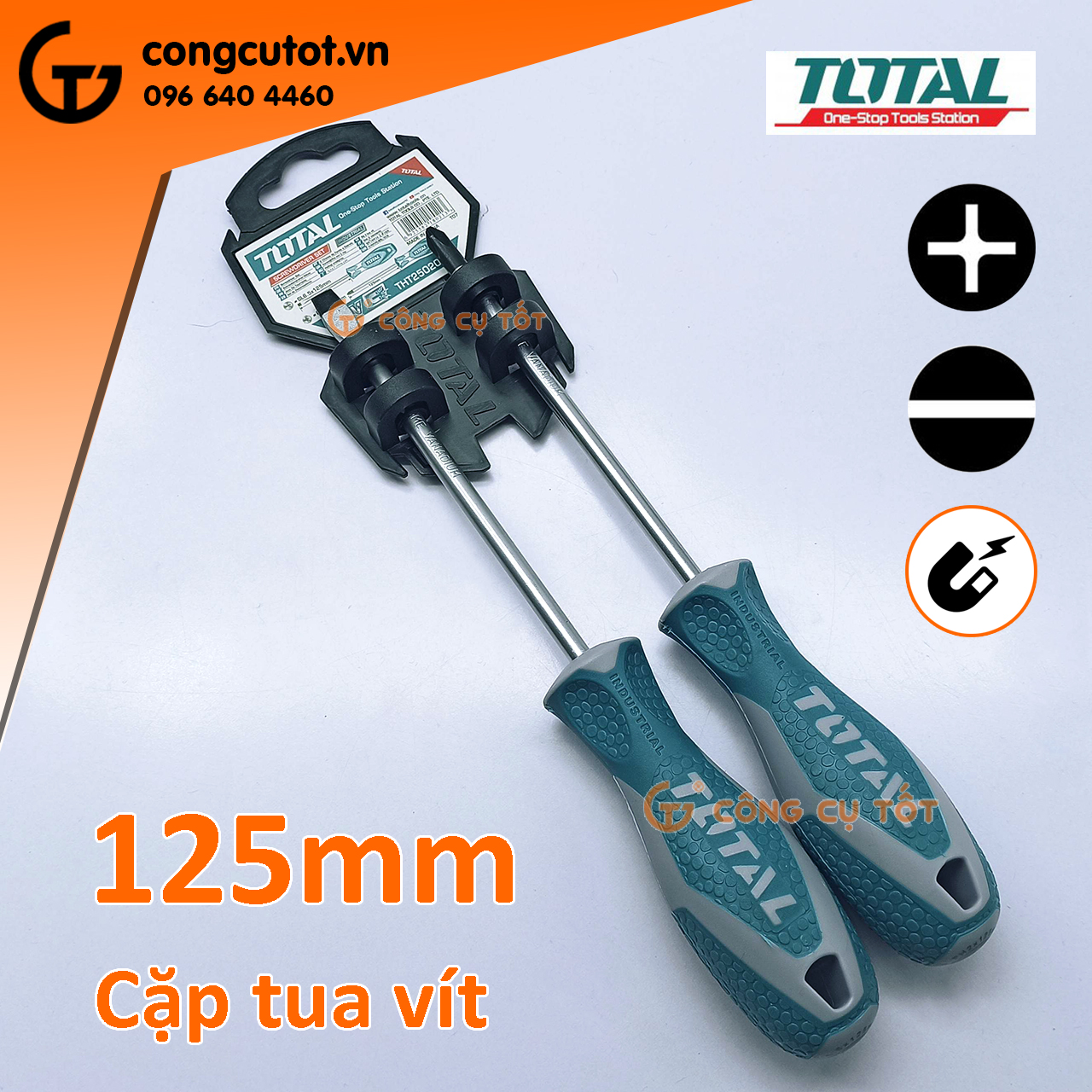 Tô vít dẹp và bake 2 chi tiết Total THT250201