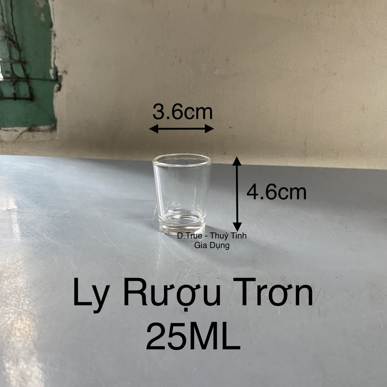 Hộp 12 Ly Rượu Suông/Trơn Thủy Tinh 25ML