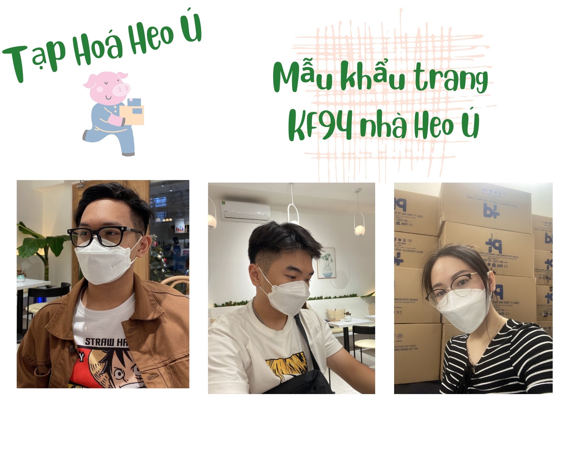 [COMBO 5 Hộp 50 Cái] Khẩu Trang KF94 Kháng Khuẩn Phong Cách Hàn Quốc