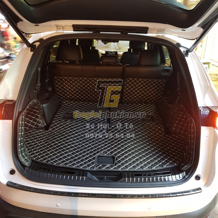 Lót cốp da 6D dành cho xe Mazda CX8, CX-8 full thành